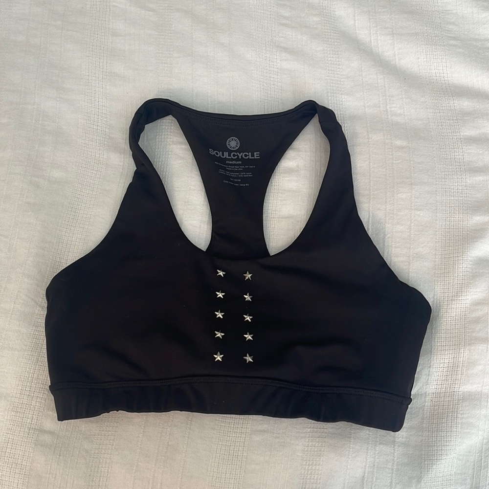 Soulcycle black sports bra